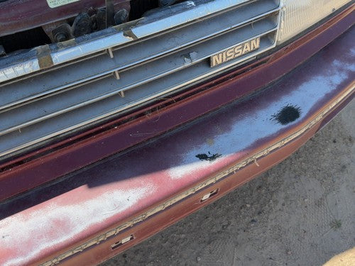 1987-1988 Nissan Maxima Trim Strip Below Front Grille Assembly Oem Gxe Red
