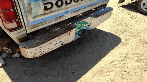 1978-1993 Dodge Ram W150 Rear Step Bumper With Brackets Oem 82400657