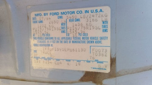 1984 Pair Ford F150 Driver Passenger Left Right Sun Visor Oem Blue