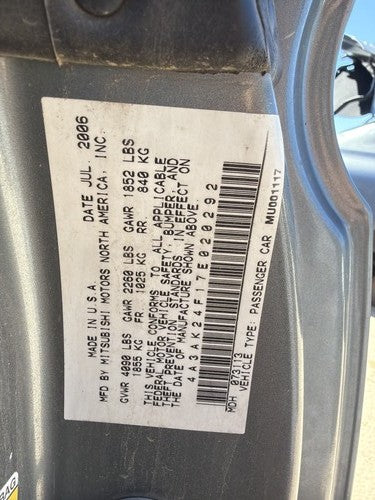 2006-2012 Mitsubishi Eclipse Intake Manifold Oem 2.4L 1540A038