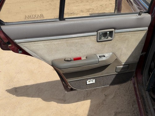85-88 Maxima Driver Left Rear Door Trim Panel With Switches Back 4Dr Sedan Gray