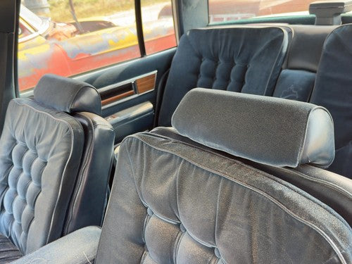 1986 Oldsmobile 98 Pair Of Front Headrests Oem Left Right Set Seat Blue