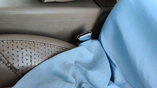 1991-1994 Ford Explorer Driver Left Front Seat Belt Buckle Receiver Oem Tan