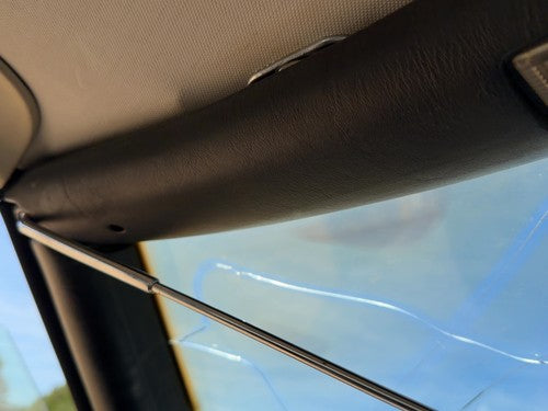 73-80 Mercedes 450SL 107 Driver Left Sun Visor Mount Trim Panel Black