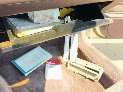 1986-1989 Honda Accord Lx Glove Box Assembly Complete Door With Latch Oem Maroon