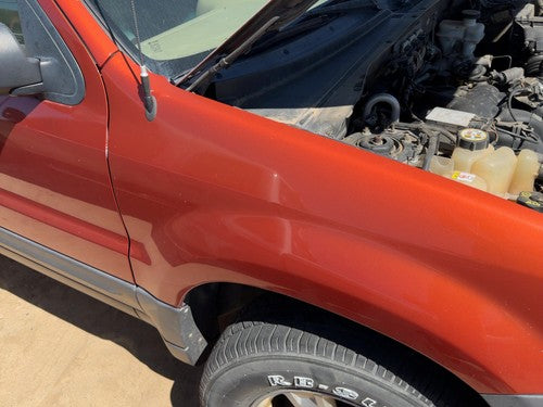 01-07 Ford Escape Passenger Right Front Fender Oem Without Wheel Lip Orange Gw