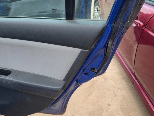11-12 Sentra Passenger Right Rear Door Trim Panel With Switches Back Charcoal X