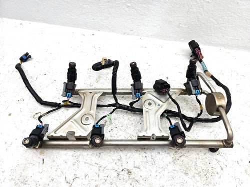 05-09 Chevy Equinox Complete Fuel Rail With Injectors Set With Harness Oem 3.4L