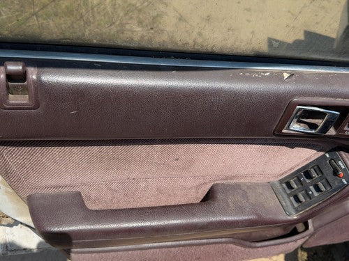 1989 Honda Accord Lx Driver Left Front Door Trim Panel With Master Switch Maroon