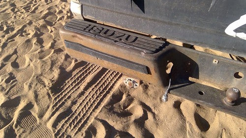 1981-1987 Isuzu Pup Pickup Rear Back Step Bumper With Brackets Oem 2900036000