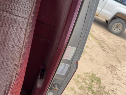 1987-1991 Ford F150 Pickup Driver Left Rear B-Post Trim Panel Red