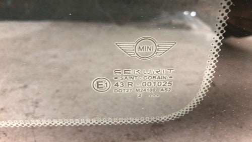 2002-2006 Mini Cooper Passenger Right Rear Quarter Glass Back Side Window Oem