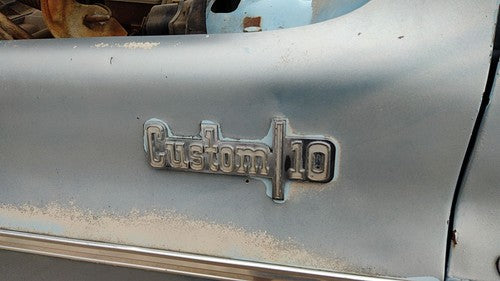 1973-1974 Chevy C10 Driver Left Front Custom Fender Badge Emblem Oem