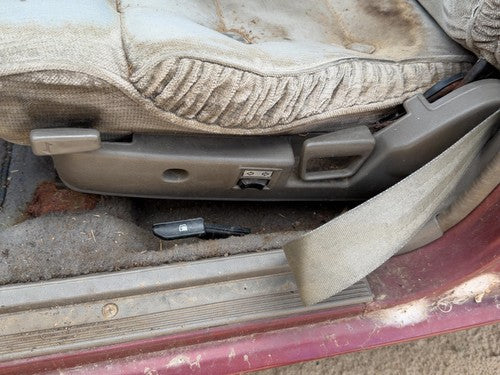 85-88 Nissan Maxima Driver Left Side Power Seat Switch With Trim Panel Oem Gray