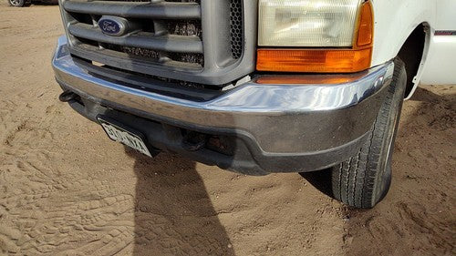 1999-2004 Ford F250 Super Duty Chrome Front Bumper With Brackets Assembly Oem