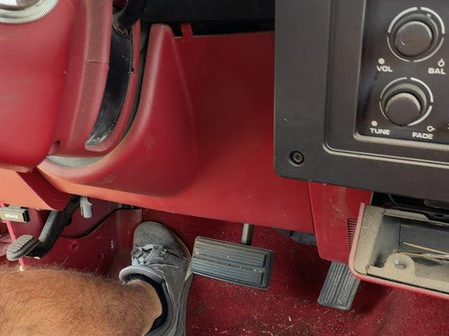1987-1993 Dodge Dakota Lower Dash Under Column Knee Bolster Trim Panel Oem Red