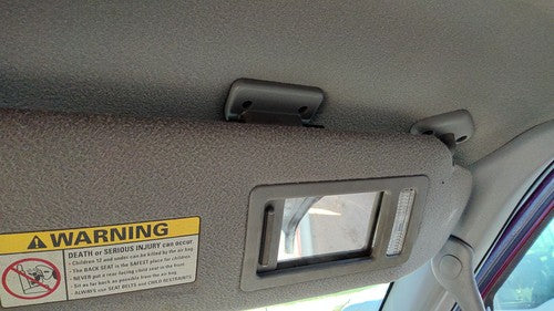 1997-1999 Ford Expedition Passenger Right Sun Visor Oem Gray F2