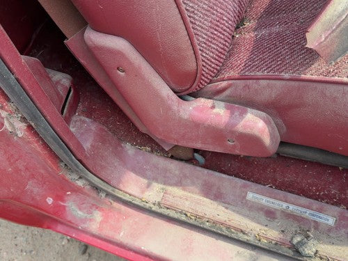 1991-1993 Dodge Dakota Passenger Right Side Seat Trim Panel Oem Red
