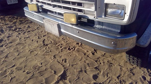1978-1991 Chevy G20 Van Chrome Front Bumper With Brackets Oem 00464364