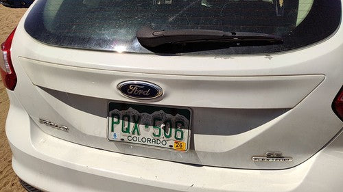 14 Focus Ford Focus License Plate Trim Surround Panel Tail Trunk Finish White Yz