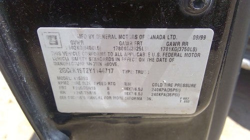 1999-04 Silverado 1500 Radiator Cooling Fan Shroud Plastic Housing 5.3L 15707519