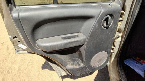 02-04 Jeep Liberty Driver Left Rear Door Trim Panel With Switches Back Gray Dv