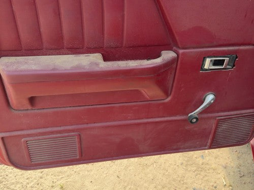 1987-1996 Dodge Dakota Driver Left Front Door Trim Panel Manual Red