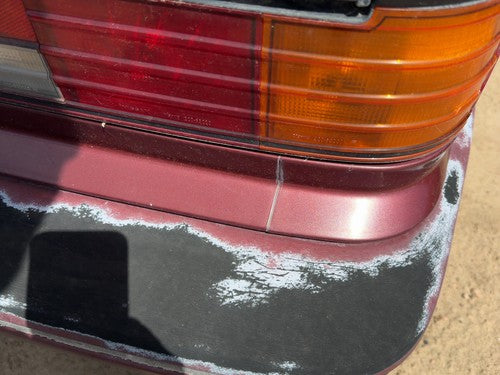 86-88 Maxima License Plate Trim Surround Panel Oem Tail Trunk Finish Sdn Red