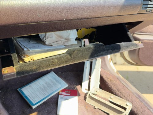 1986-1989 Honda Accord Lx Glove Box Assembly Complete Door With Latch Oem Maroon