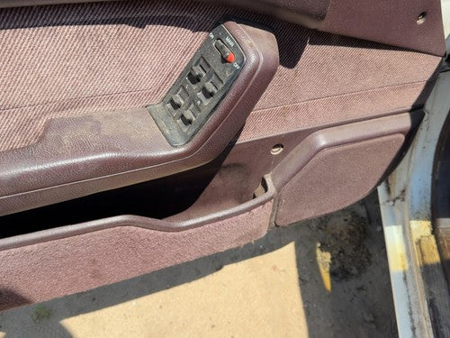 1989 Honda Accord Lx Driver Left Front Door Trim Panel With Master Switch Maroon