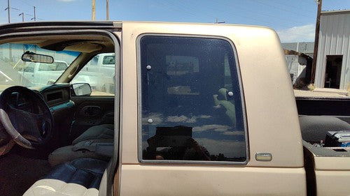 1989-00 Silverado 2500 Driver Left Rear Quarter Glass Back Side Window Oem