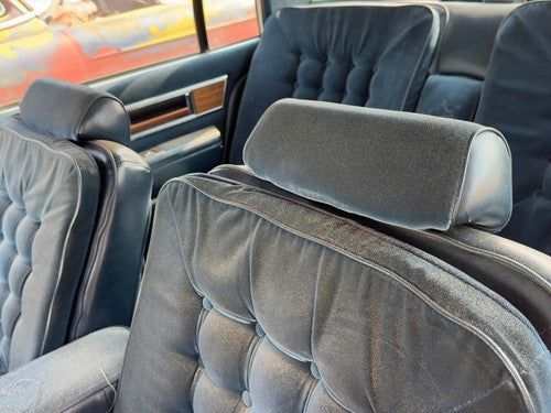 1986 Oldsmobile 98 Pair Of Front Headrests Oem Left Right Set Seat Blue