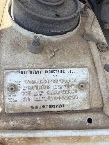 1994 Subaru Legacy Rhd Driver Left Front Seat Belt Retractor Oem Shoulder Gray
