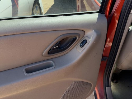 03-07 Escape Driver Left Rear Door Trim Panel With Switches Back Pebble Tan Ah