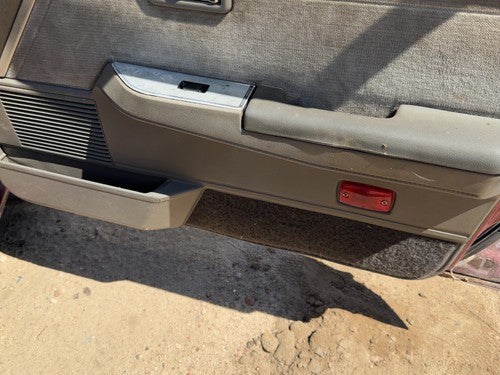 87 Maxima Passenger Right Front Door Trim Panel With Switches 4 Door Sedan Gray