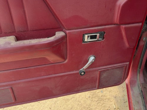 1987-1996 Dodge Dakota Driver Left Front Door Trim Panel Manual Red