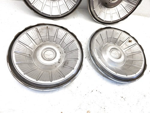 1964 Ford Thunderbird Coupe Set Of 4 Hub Caps Wheel Covers 15 Inch Chrome Oem