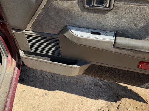 87 Maxima Passenger Right Front Door Trim Panel With Switches 4 Door Sedan Gray
