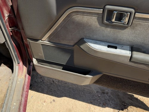 87 Maxima Passenger Right Front Door Trim Panel With Switches 4 Door Sedan Gray