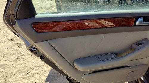 2002-2004 Audi A6 Driver Left Rear Door Trim Panel With Switches Back Tan