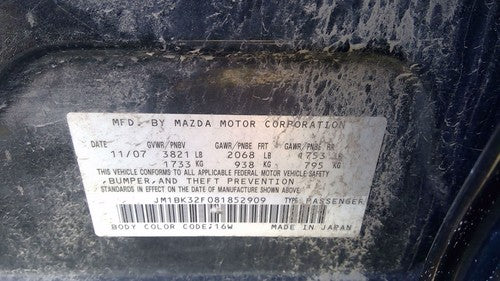 2006-2013 Mazda 3 Engine Cover Top Plastic Shield Oem 2.0L Lf96102f0c