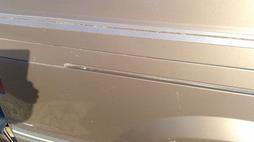 92-95 Astro Passenger Right Rear Sliding Door Roller Cover Trim Moulding Brown