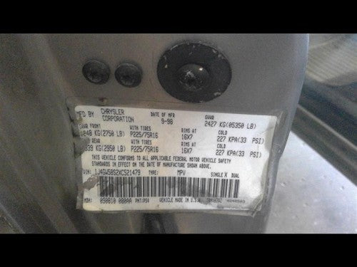 1999 Jeep Grand Cherokee Overhead Display Screen Oem 56042273Ab