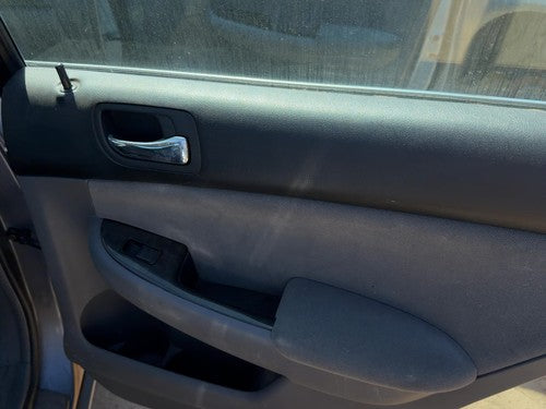 06-07 Accord Passenger Right Rear Door Trim Panel With Switches Back Sedan Gray