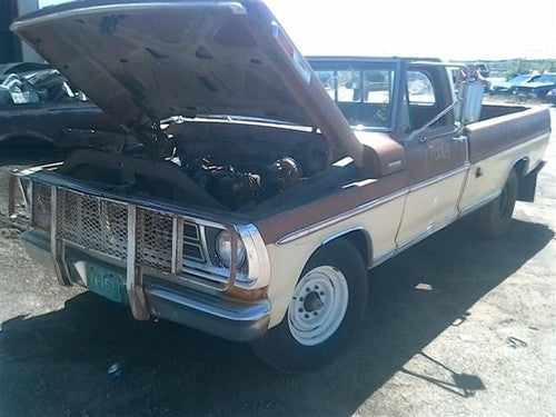 1972 F250 Pickup Left Front Seat Belt Retractor Male End Tan Driver Side Floor