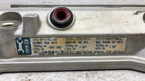 1988 Toyota Camry Rear Back Valve Cover Oem 2.5L V6