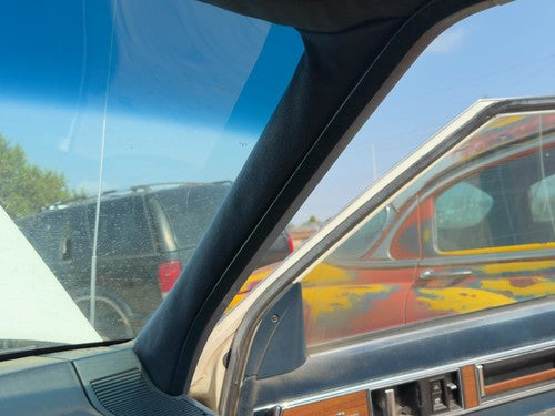1986 Oldsmobile 98 Passenger Right A Pillar Trim Windshield Post Panel Oem Blue