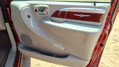 06-07 Town Country Passenger Right Front Door Trim Panel With Switches Khaki J1