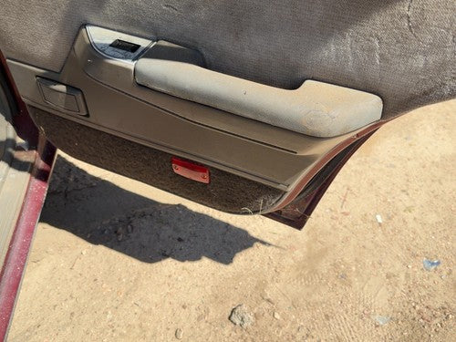 85-88 Nissan Maxima Passenger Right Rear Door Trim Panel With Switches Back Gray