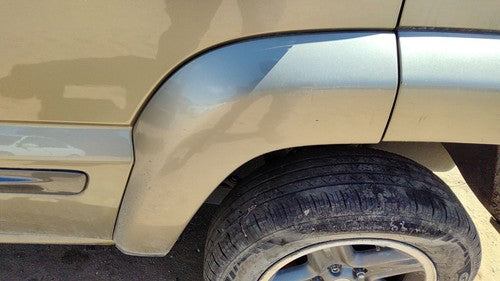 03-04 Jeep Liberty Driver Left Rear Forward Wheel Flare Door Moulding Khaki Pjc